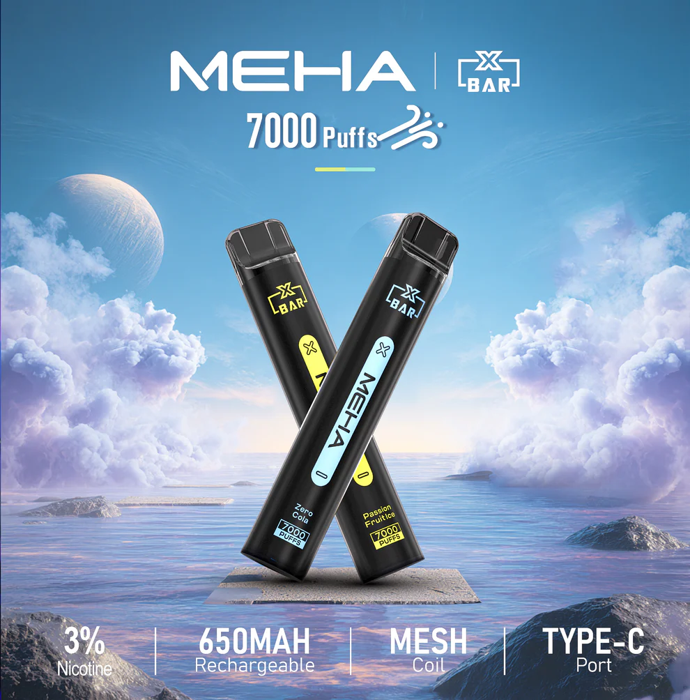 魅嗨MEHA 小黑條 7000口一次性電子煙｜原廠正品｜大容量一次性拋棄式｜16種口味
